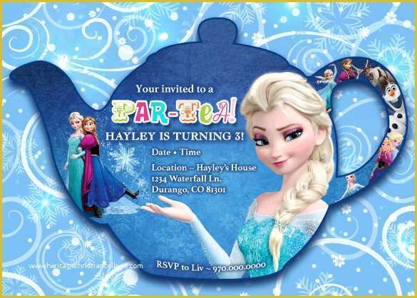 Free Printable Frozen Invitations Templates Of 23 Frozen Birthday Invitation Templates Psd Ai Vector