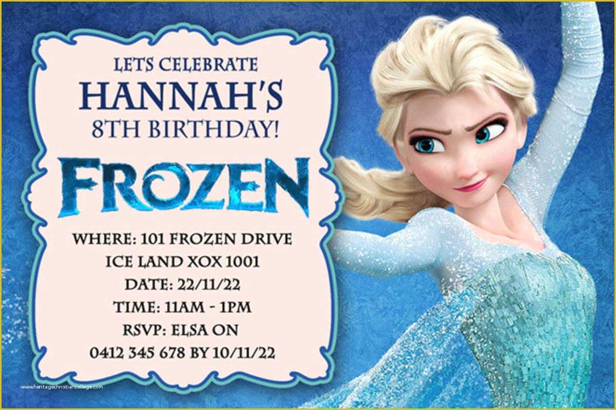 Free Printable Frozen Invitations Templates Of Best Selection Of Frozen Personalized Birthday Invitations