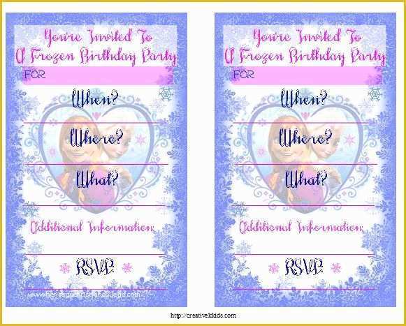 Free Printable Frozen Invitations Templates Of Free Frozen Birthday Party Invitation and Thank You