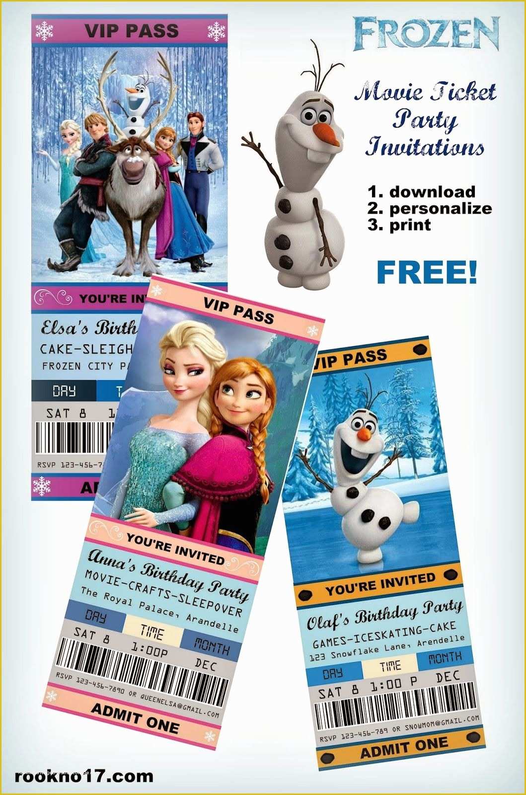 Free Printable Frozen Invitations Templates Of Free Frozen Invitations On Pinterest