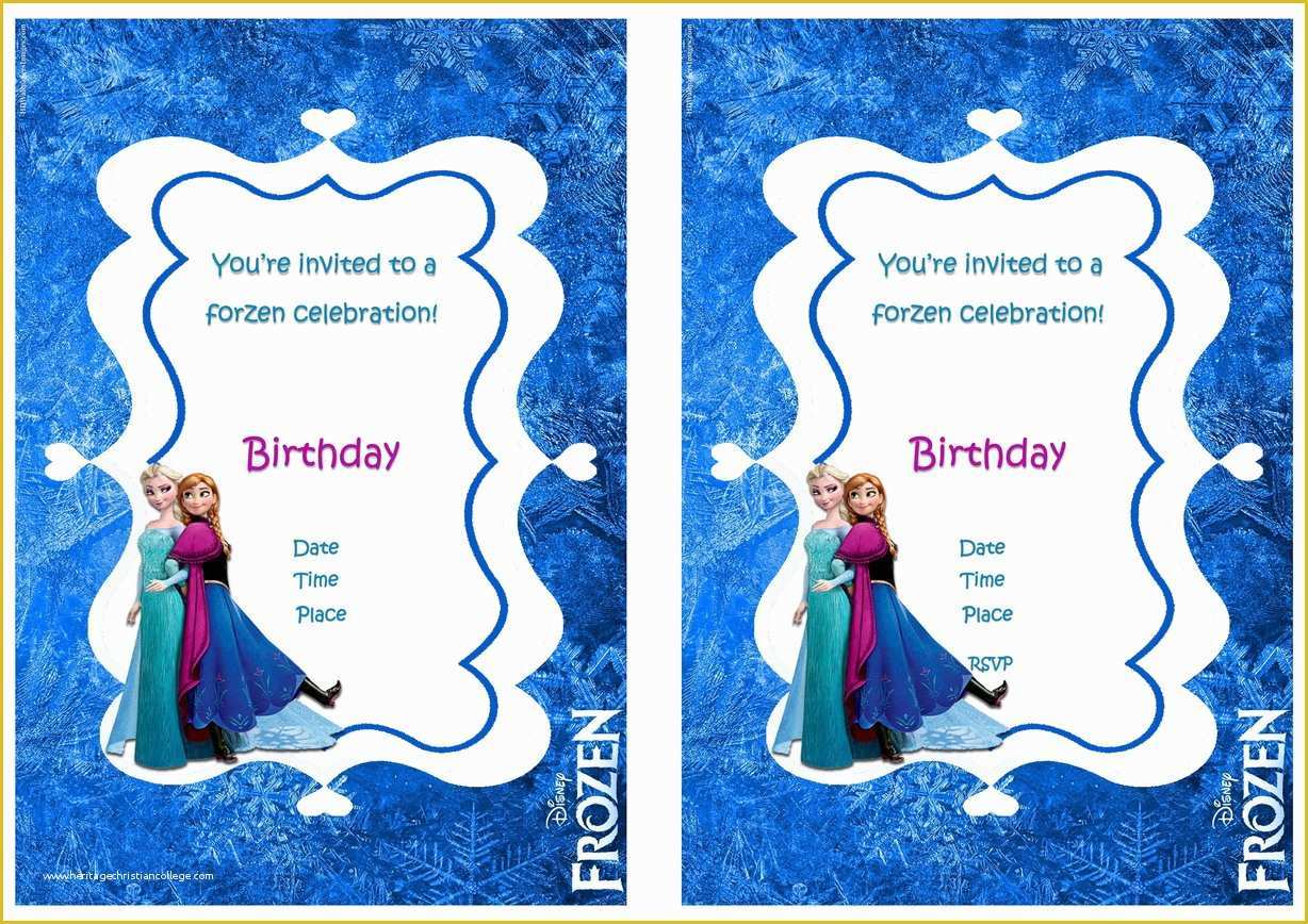 Free Printable Frozen Invitations Templates Of Free Frozen Printable Invitations