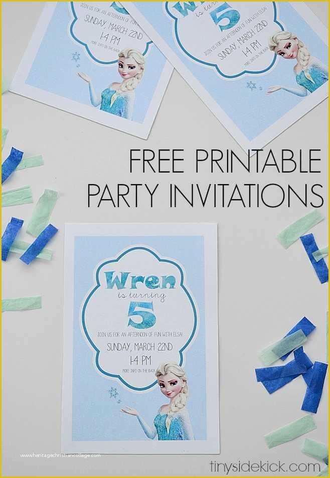 Free Printable Frozen Invitations Templates Of Free Printable Frozen Birthday Party Invitations