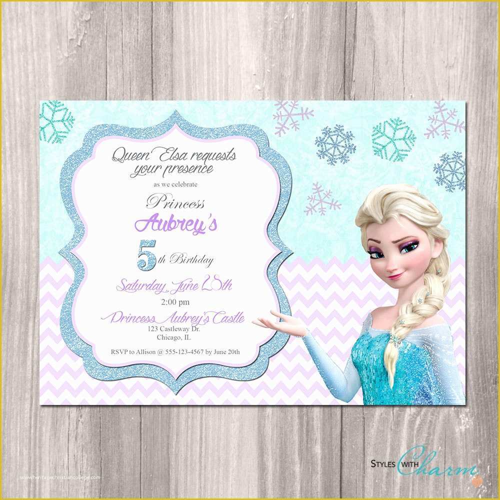 Free Printable Frozen Invitations Templates Of Frozen Birthday Invitations Printable Free