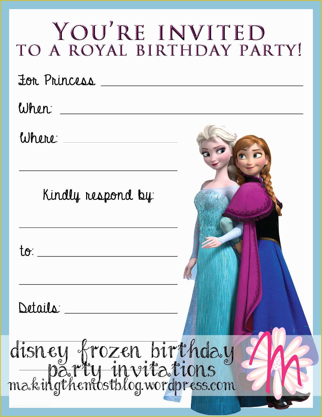 Free Printable Frozen Invitations Templates Of Printable