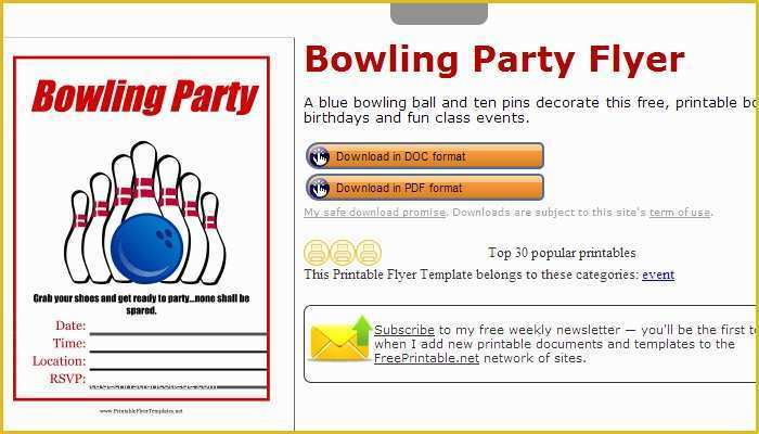 Free Printable Fundraiser Flyer Templates Of 4 Bowling Fundraiser Flyer Templates