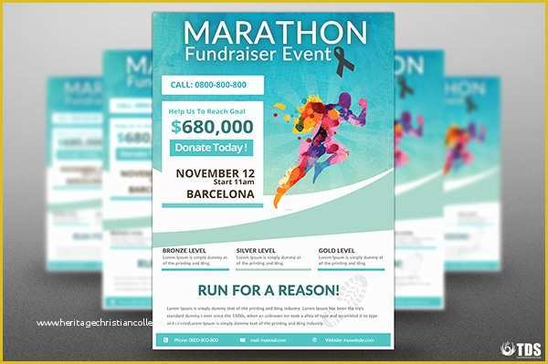 Free Printable Fundraiser Flyer Templates Of Marathon Fundraiser event Free Psd Flyer On Behance
