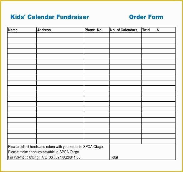 Free Printable Fundraiser order form Template Of 16 Fundraiser order Templates – Free Sample Example