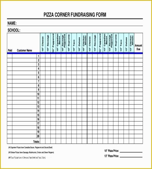 Free Printable Fundraiser order form Template Of 16 Fundraiser order Templates – Free Sample Example