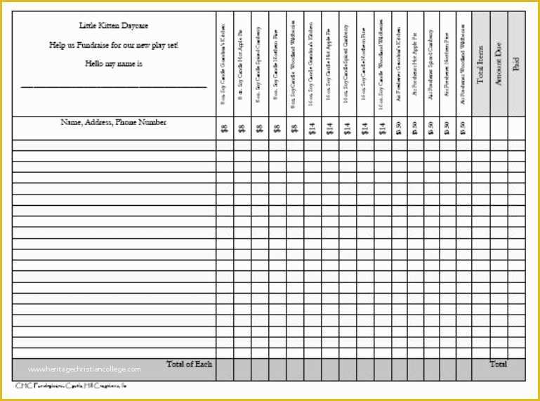 Free Printable Fundraiser order form Template Of 6 Best Of Free Printable Fundraiser forms Hoagie