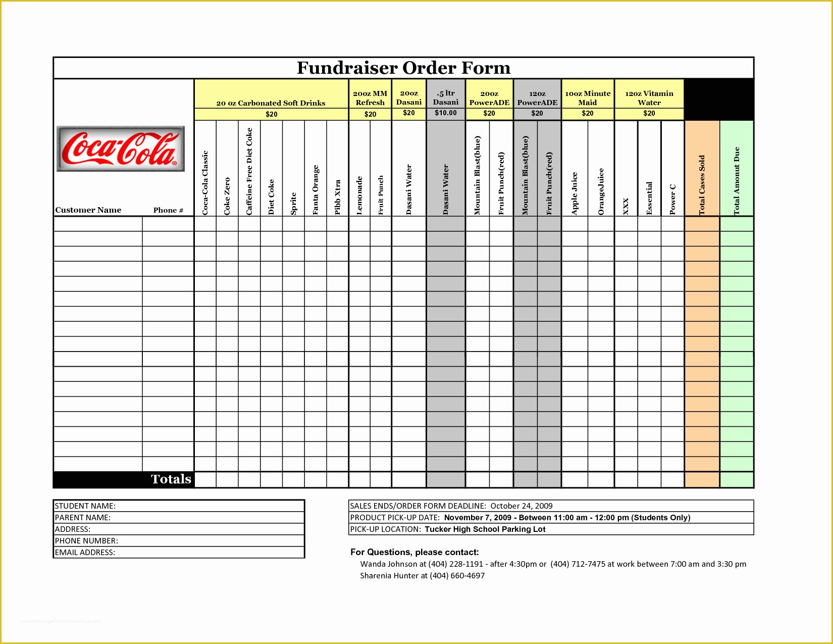 Free Printable Fundraiser order form Template Of 7 Best Of Printable Fundraiser order forms Free