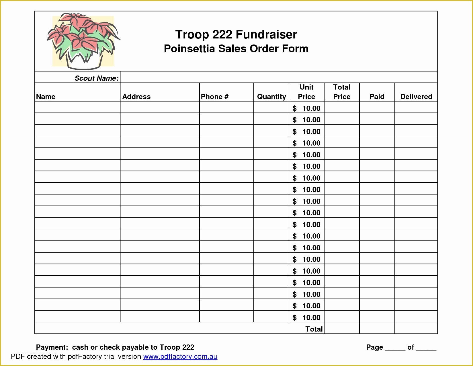 Free Printable Fundraiser order form Template Of Best S Of Editable Fundraising order form