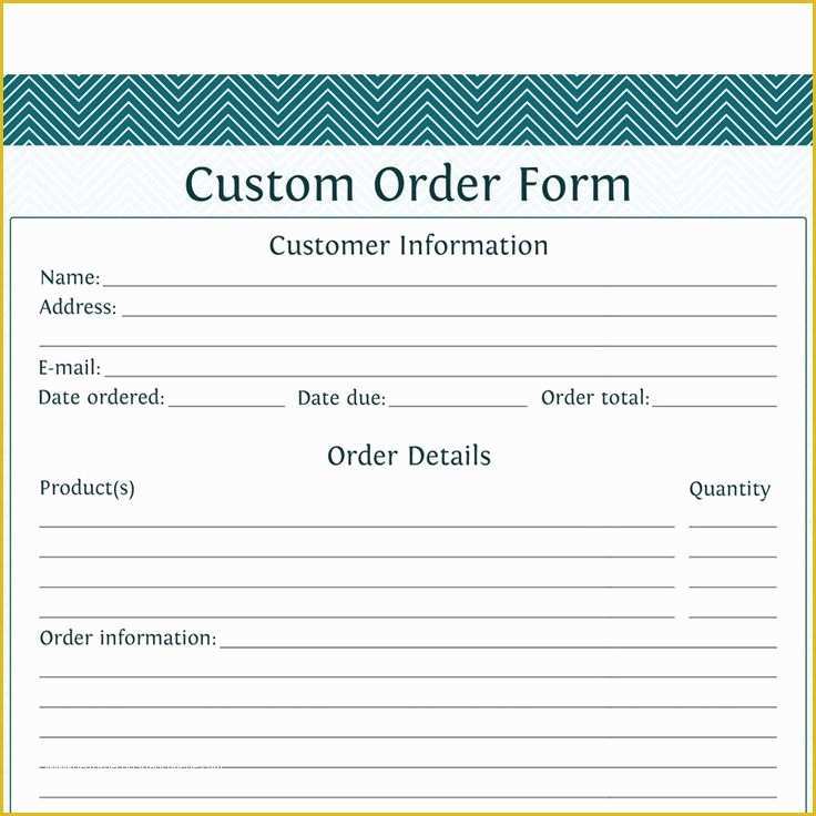 Free Printable Fundraiser order form Template Of Custom order form Template