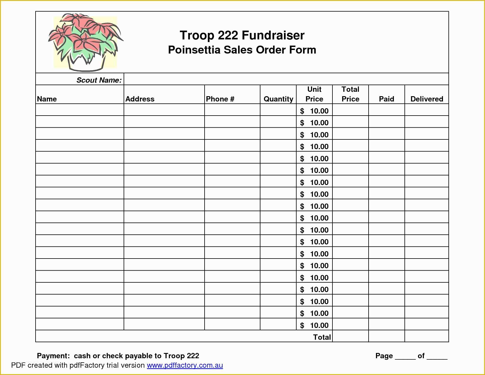 Free Printable Fundraiser order form Template Of Free Fundraiser order form Template – Radiofama