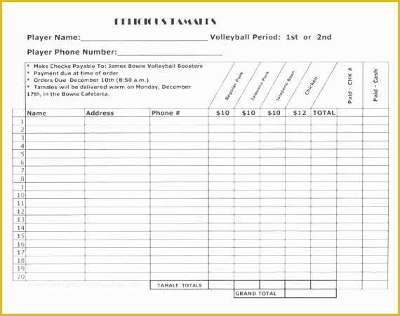 Free Printable Fundraiser order form Template Of Free order form Template Natashamillerweb