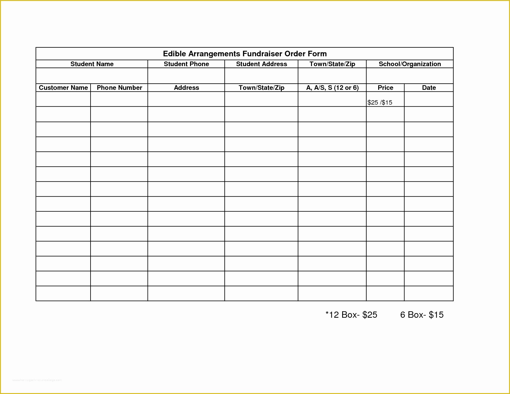 Free Printable Fundraiser order form Template Of Fundraising forms Templates Free Sample Business Loan