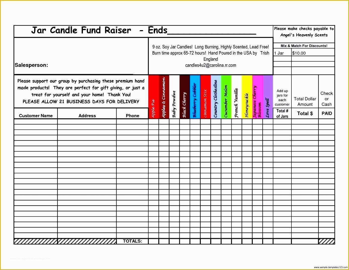 Free Printable Fundraiser order form Template Of Fundraising forms Templates Free Sample Business Loan