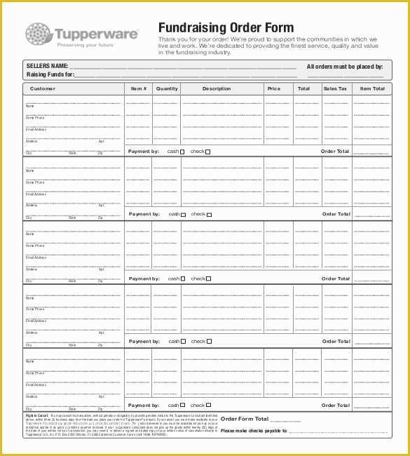 Free Printable Fundraiser order form Template Of order form Template Icebergcoworking