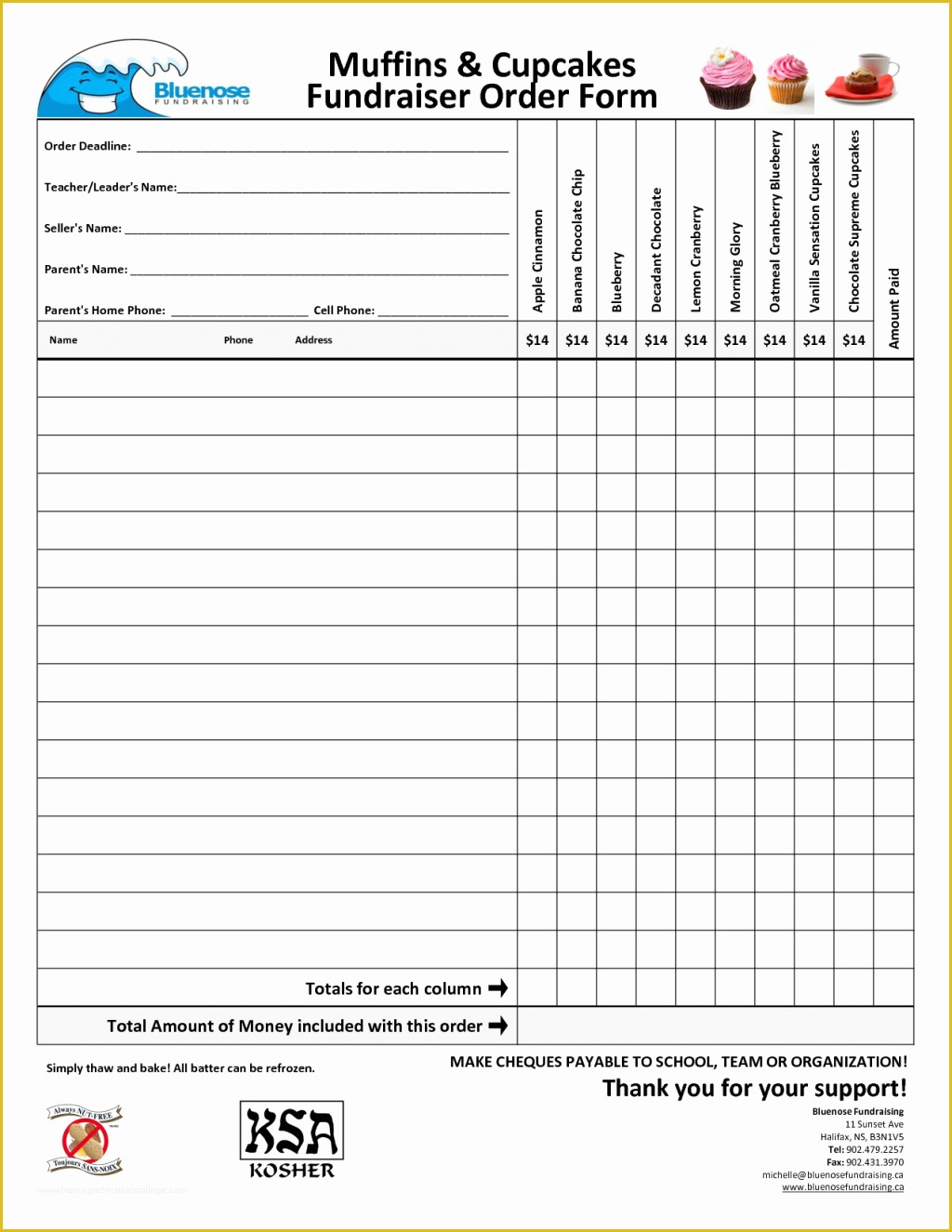 order-list-template-printable