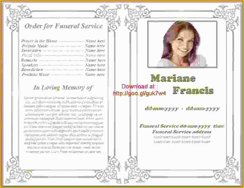 Free Printable Funeral Program Template Of 12 Free Printable Funeral Program Template