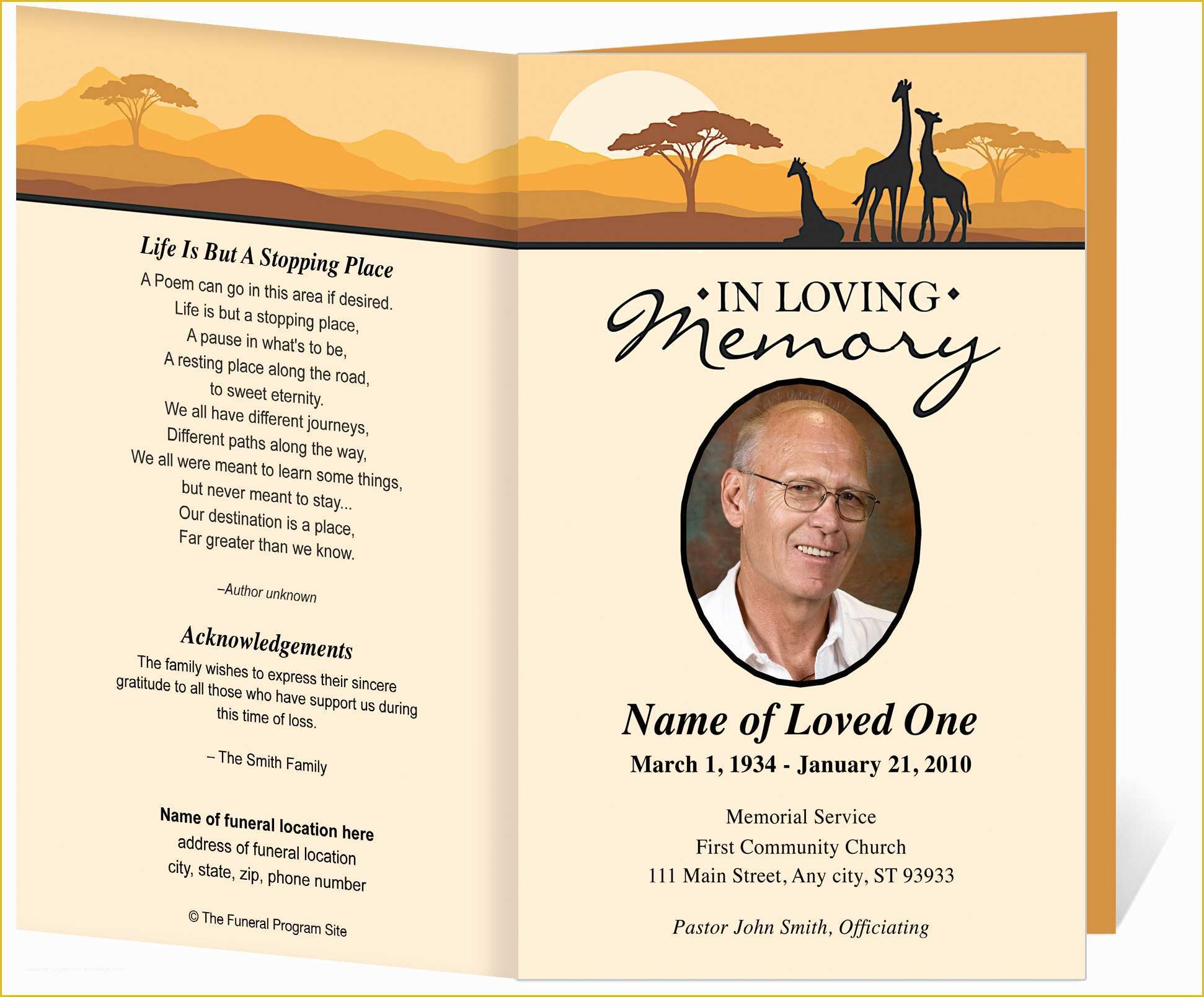 Free Printable Funeral Program Template Of 7 Best Of Printable Funeral Program Templates