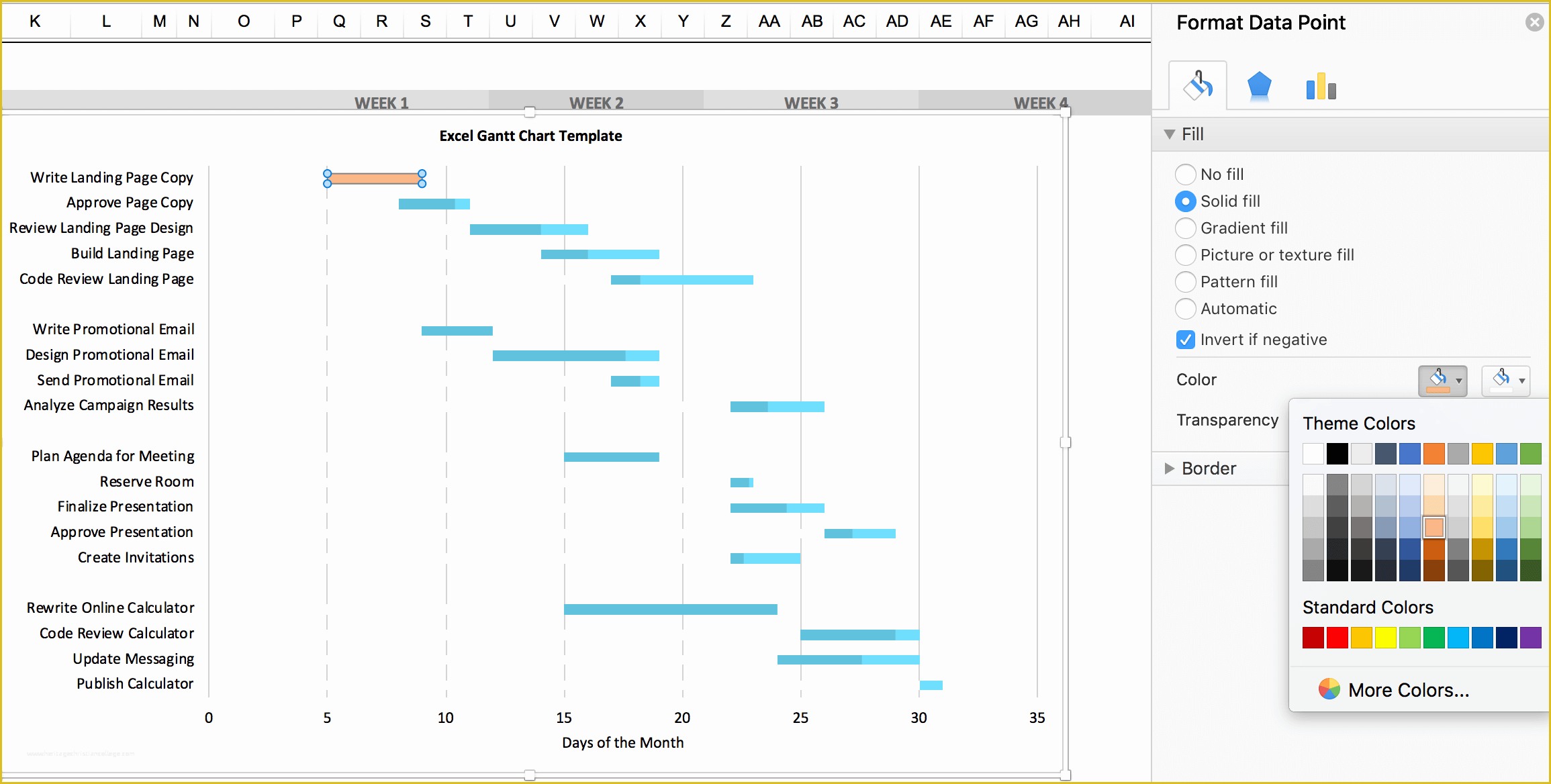 Free Printable Gantt Chart Template Of Free Gantt Chart Excel Template Download now