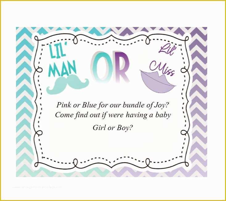 Free Printable Gender Reveal Invitation Templates Of 17 Free Gender Reveal Invitation Templates Template Lab