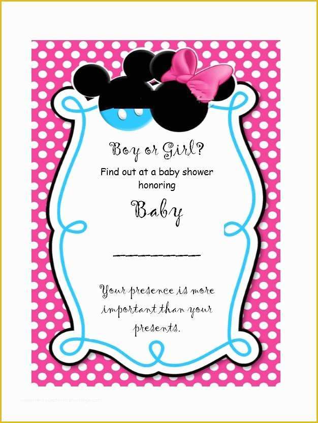 Free Printable Gender Reveal Invitation Templates Of 17 Free Gender Reveal Invitation Templates Template Lab