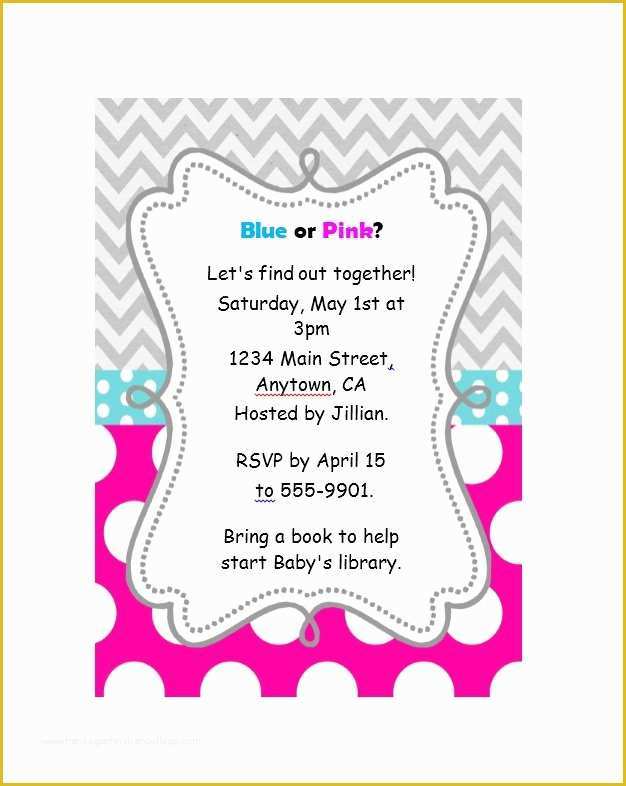 Free Printable Gender Reveal Invitation Templates Of 17 Free Gender Reveal Invitation Templates Template Lab