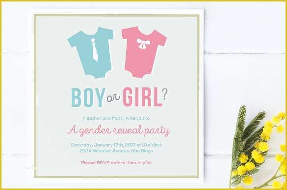 Free Printable Gender Reveal Invitation Templates Of 35 Gender Reveal Invitation Template