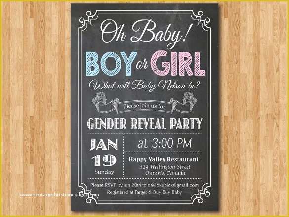 Free Printable Gender Reveal Invitation Templates Of 35 Gender Reveal Invitation Template