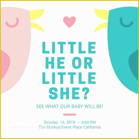 Free Printable Gender Reveal Invitation Templates Of Customize 29 Gender Reveal Invitation Templates Online