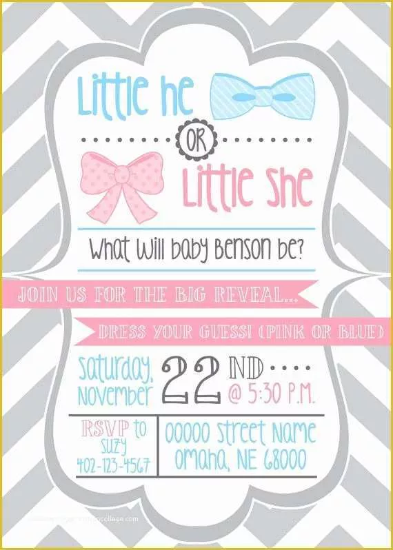 Free Printable Gender Reveal Invitation Templates Of Free Printable Gender Reveal Invitations