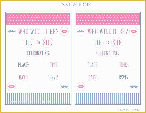 Free Printable Gender Reveal Invitation Templates Of Free Printable Gender Reveal Party Invitations Free