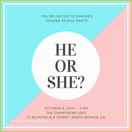 Free Printable Gender Reveal Invitation Templates Of Gender Reveal Invitation Templates Canva