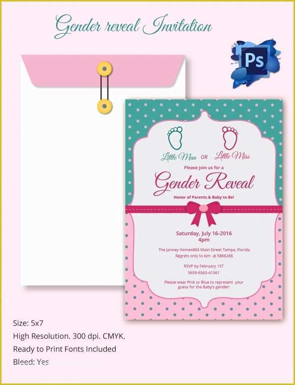 Free Printable Gender Reveal Invitation Templates Of Gender Reveal Invitation Templates