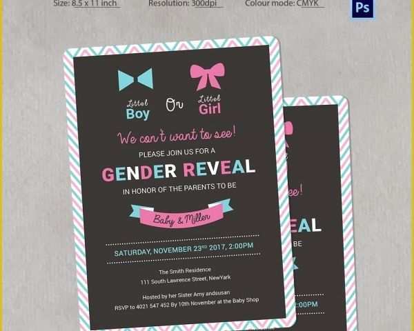 Free Printable Gender Reveal Invitation Templates Of Gender Reveal Invitation Templates