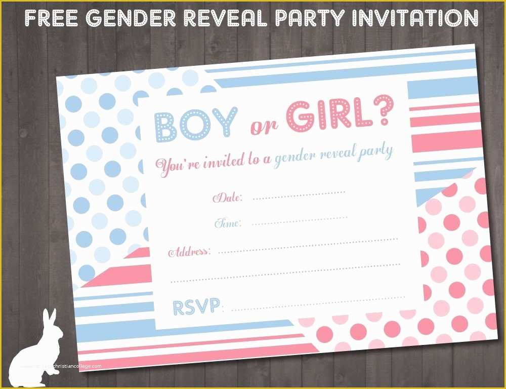 Free Printable Gender Reveal Invitation Templates Of Gender Reveal Invitations Free Printable Cobypic