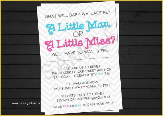 Free Printable Gender Reveal Invitation Templates Of Gender Reveal Invitations Template