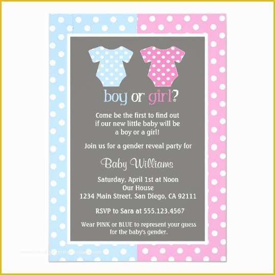 Free Printable Gender Reveal Invitation Templates Of Gender Reveal Party Baby Shower Invitations