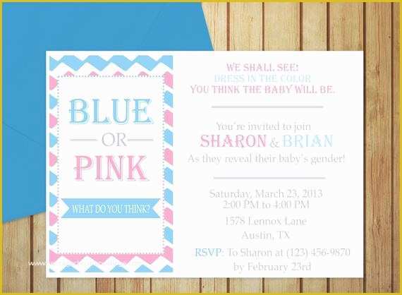 Free Printable Gender Reveal Invitation Templates Of Printable Gender Reveal Invitation Editable Template