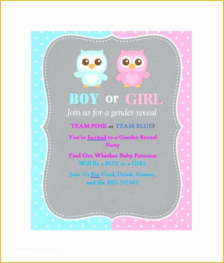 Free Printable Gender Reveal Invitation Templates Of Trend Free Printable Gender Reveal Party Invitations About