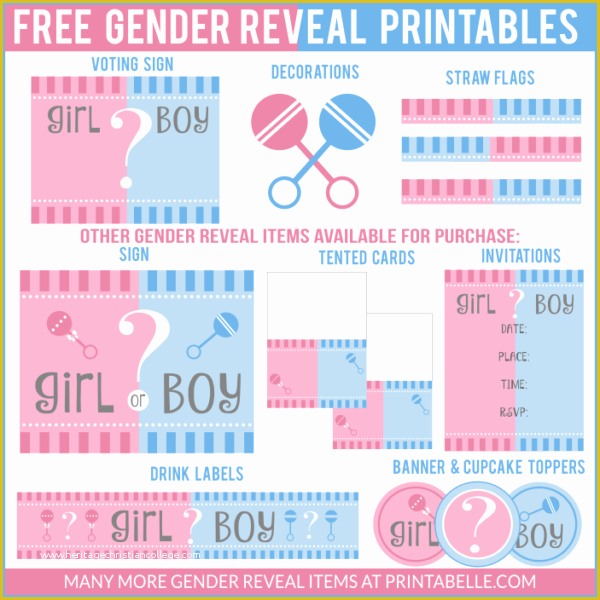 Free Printable Gender Reveal Templates Of Free Gender Reveal Question Set and More – Printabelle