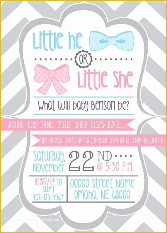 Free Printable Gender Reveal Templates Of Free Printable Gender Reveal Invitations