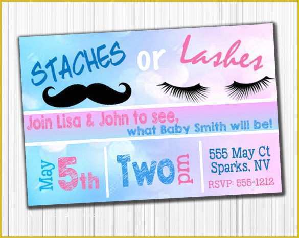 Free Printable Gender Reveal Templates Of Gender Reveal Invitation Template – 34 Free Psd Eps