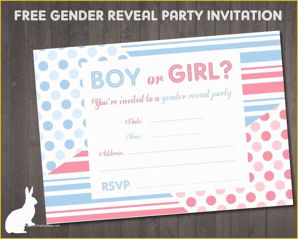 Free Printable Gender Reveal Templates Of Gender Reveal Invitations Free Printable Cobypic