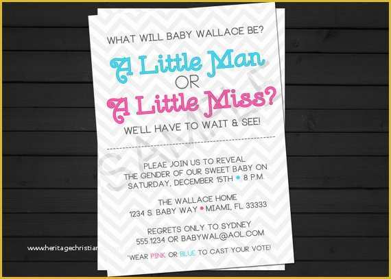 Free Printable Gender Reveal Templates Of Gender Reveal Invitations Template