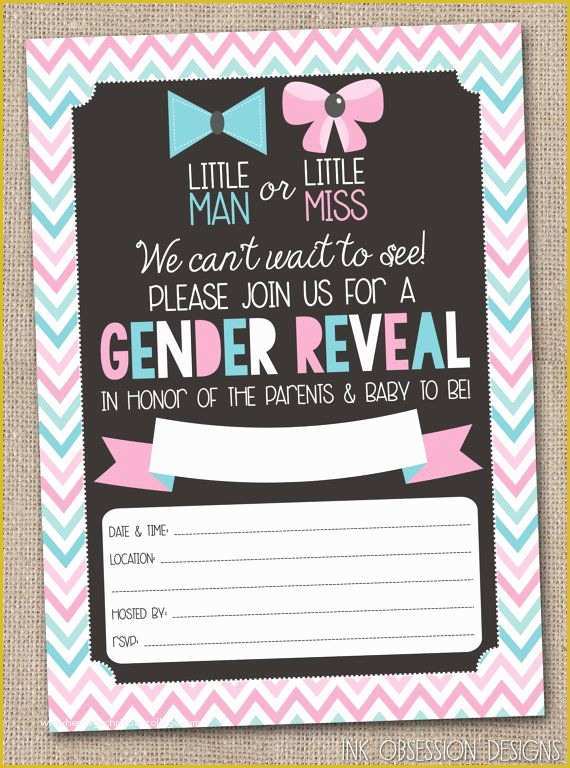 Free Printable Gender Reveal Templates Of Gender Reveal Party Invitation Instant Download with Pink