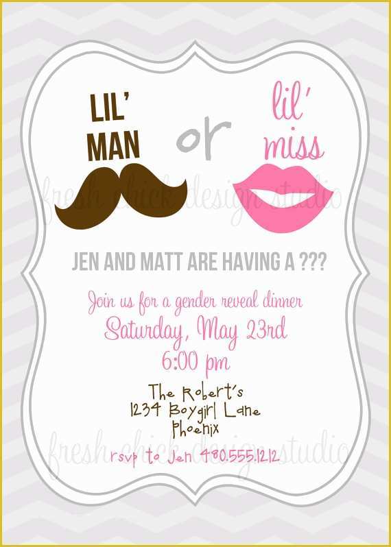 Free Printable Gender Reveal Templates Of Party Invitation Templates Free Printable Gender Reveal