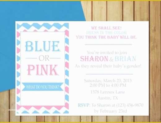 Free Printable Gender Reveal Templates Of Printable Gender Reveal Invitation Editable Template