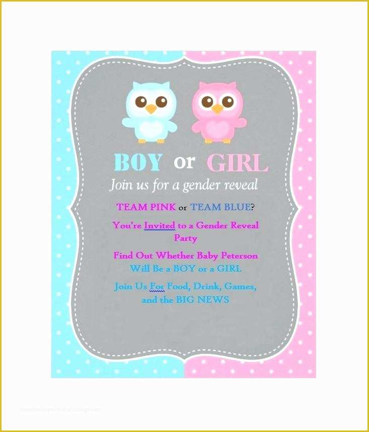 Free Printable Gender Reveal Templates Of Trend Free Printable Gender Reveal Party Invitations About